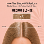 PROADS Biotin Hair Color 7.0 Medium Blonde