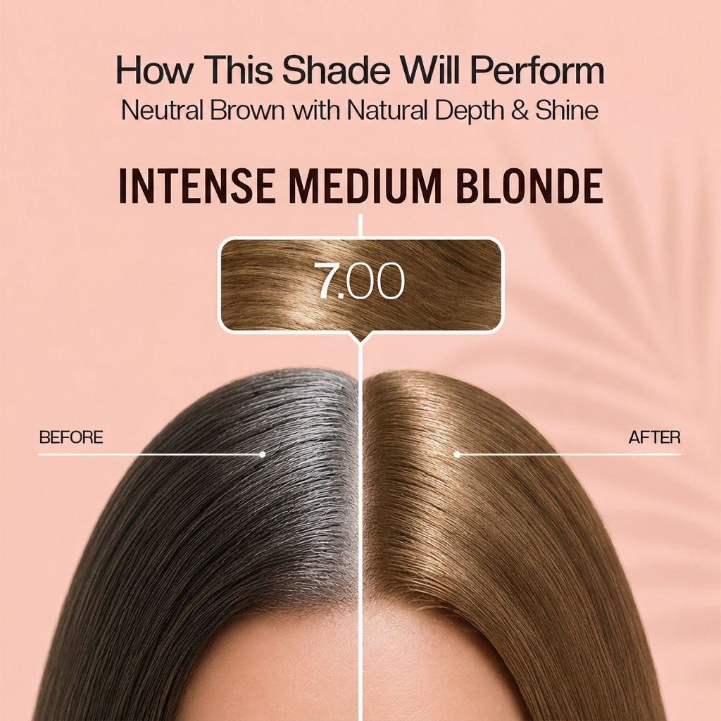 PROADS Biotin Hair Color 7.00 Intense Medium Blonde