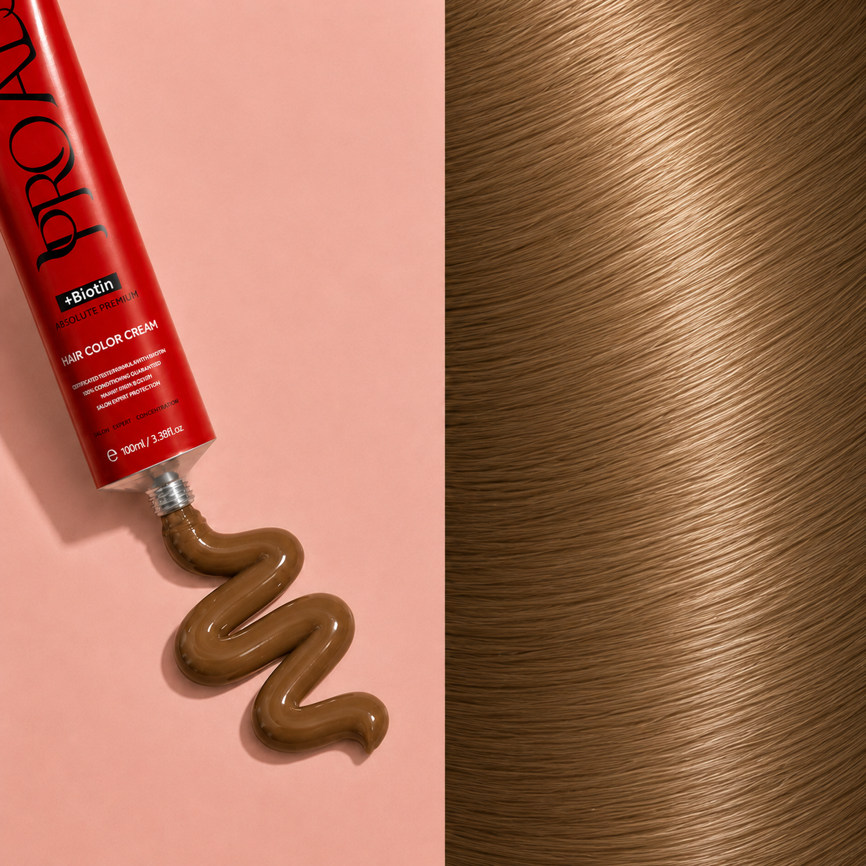 PROADS Biotin Hair Color 7.13 Medium Blonde Ash Gold - 100ml