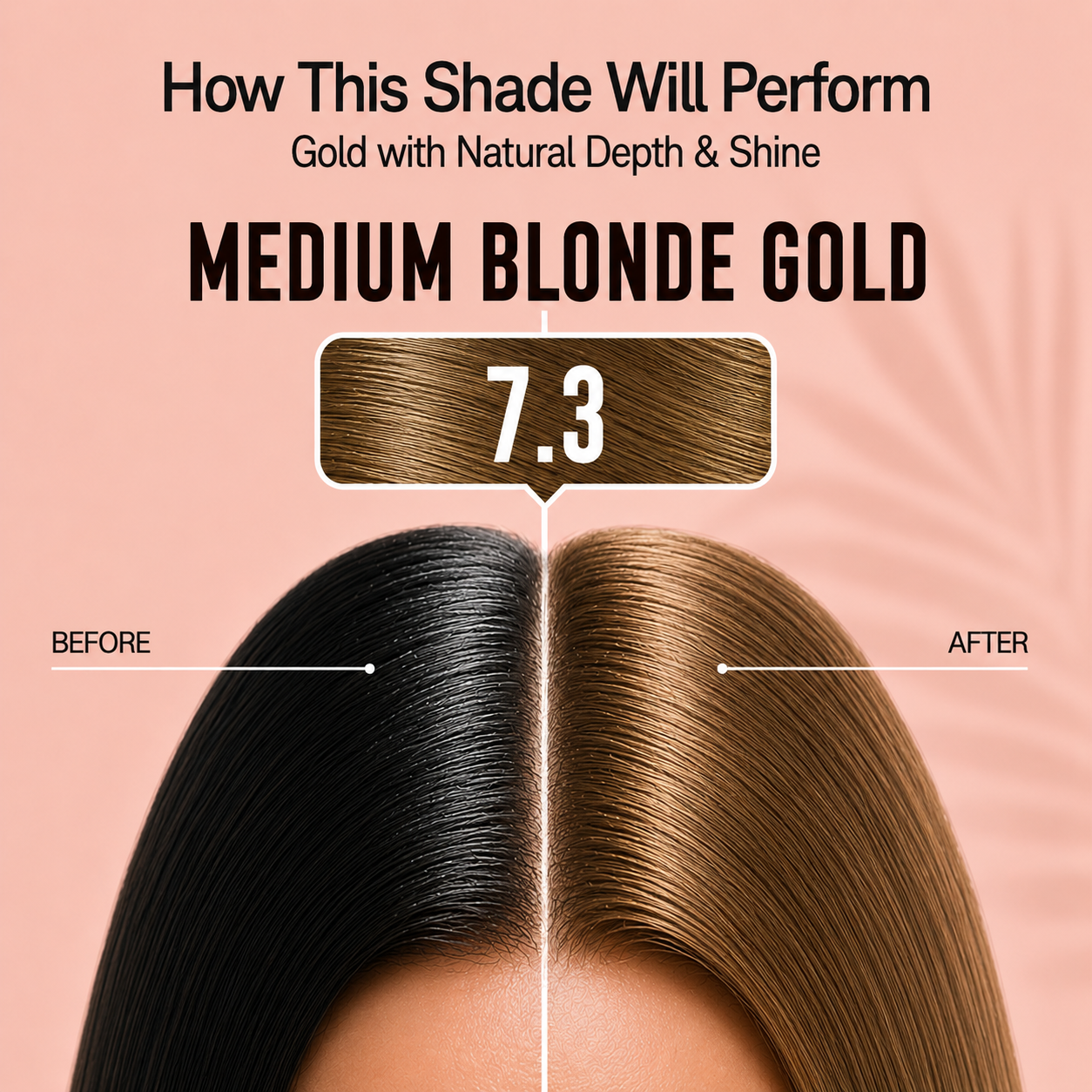 PROADS Biotin Hair Color 7.3 Medium Blonde Gold