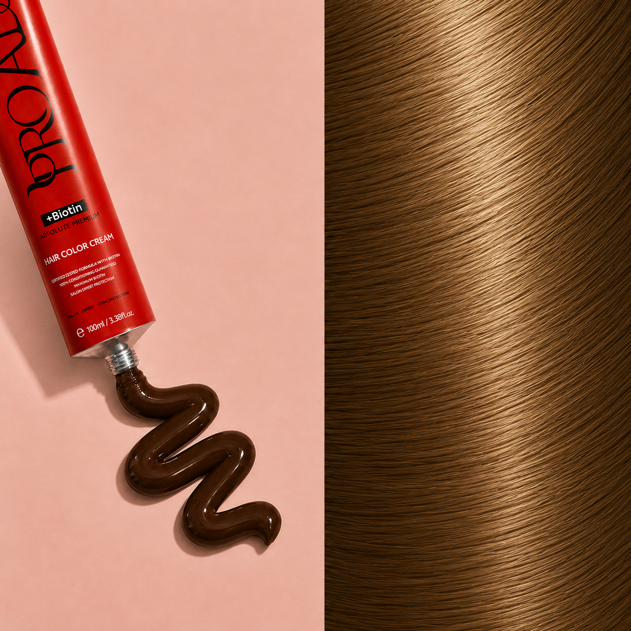 PROADS Biotin Hair Color 7.3 Medium Blonde Gold - 100ml