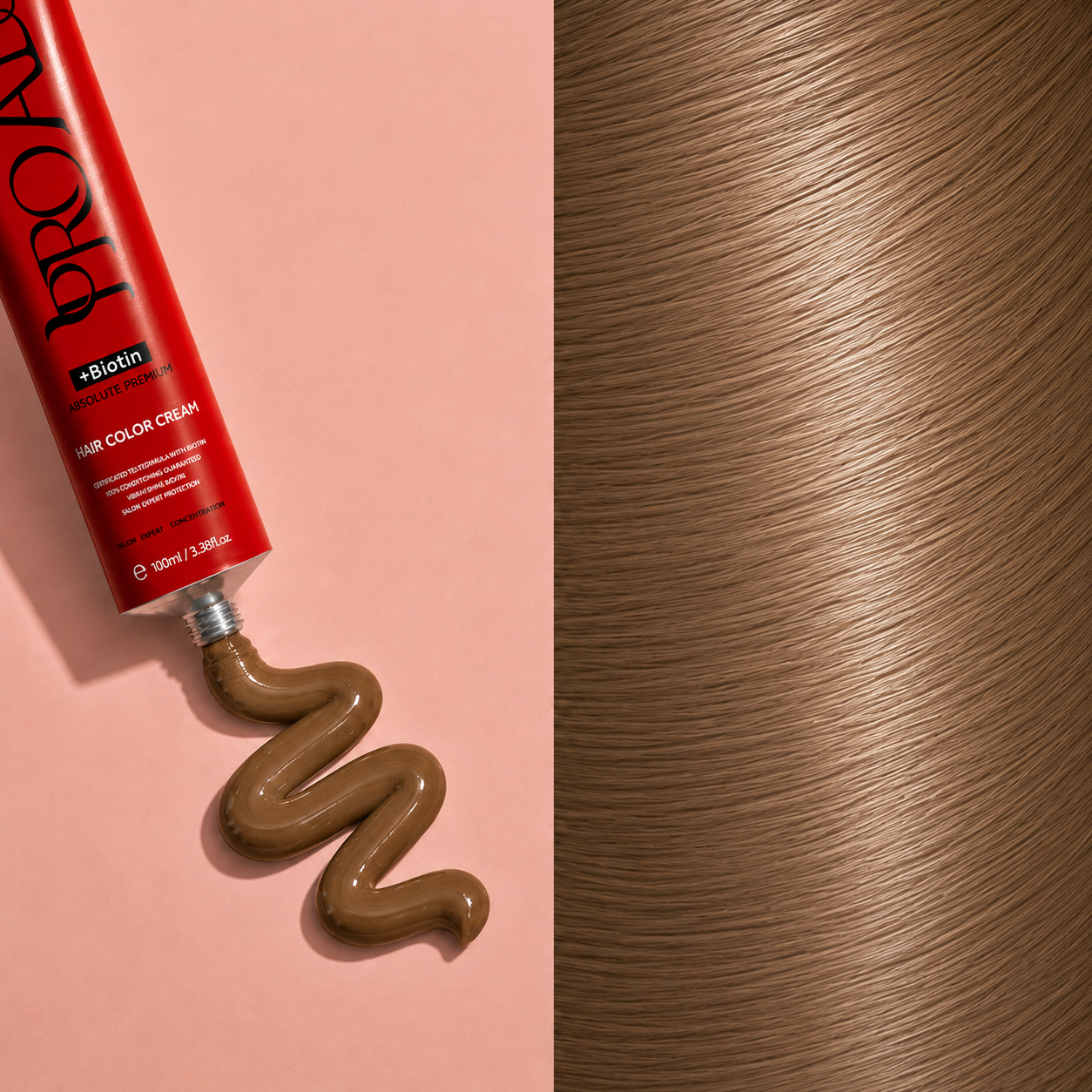 PROADS Biotin Hair Color 7.32 Medium Blonde Beige - 100ml