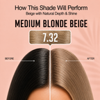 PROADS Biotin Hair Color 7.32 Medium Blonde Beige