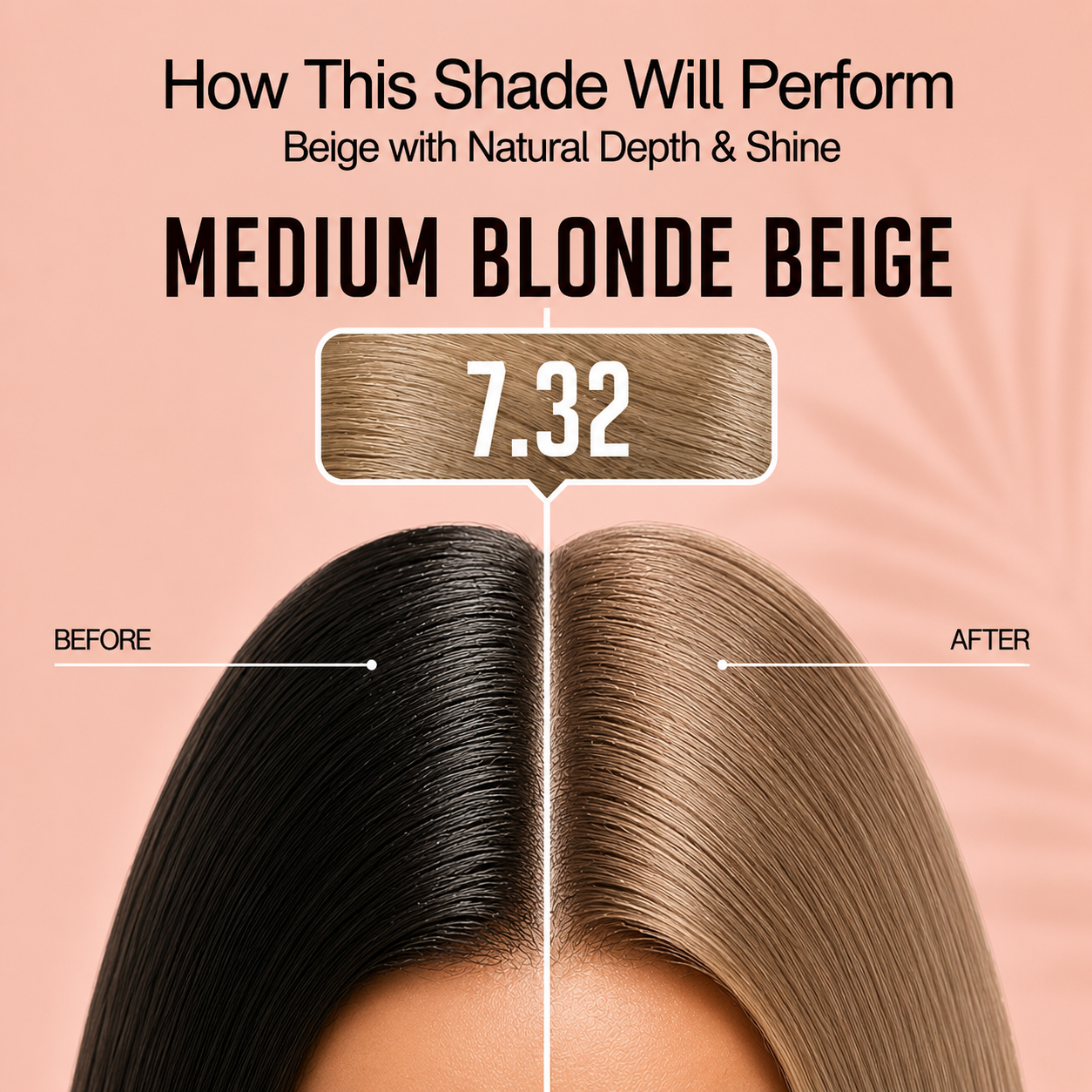 PROADS Biotin Hair Color 7.32 Medium Blonde Beige