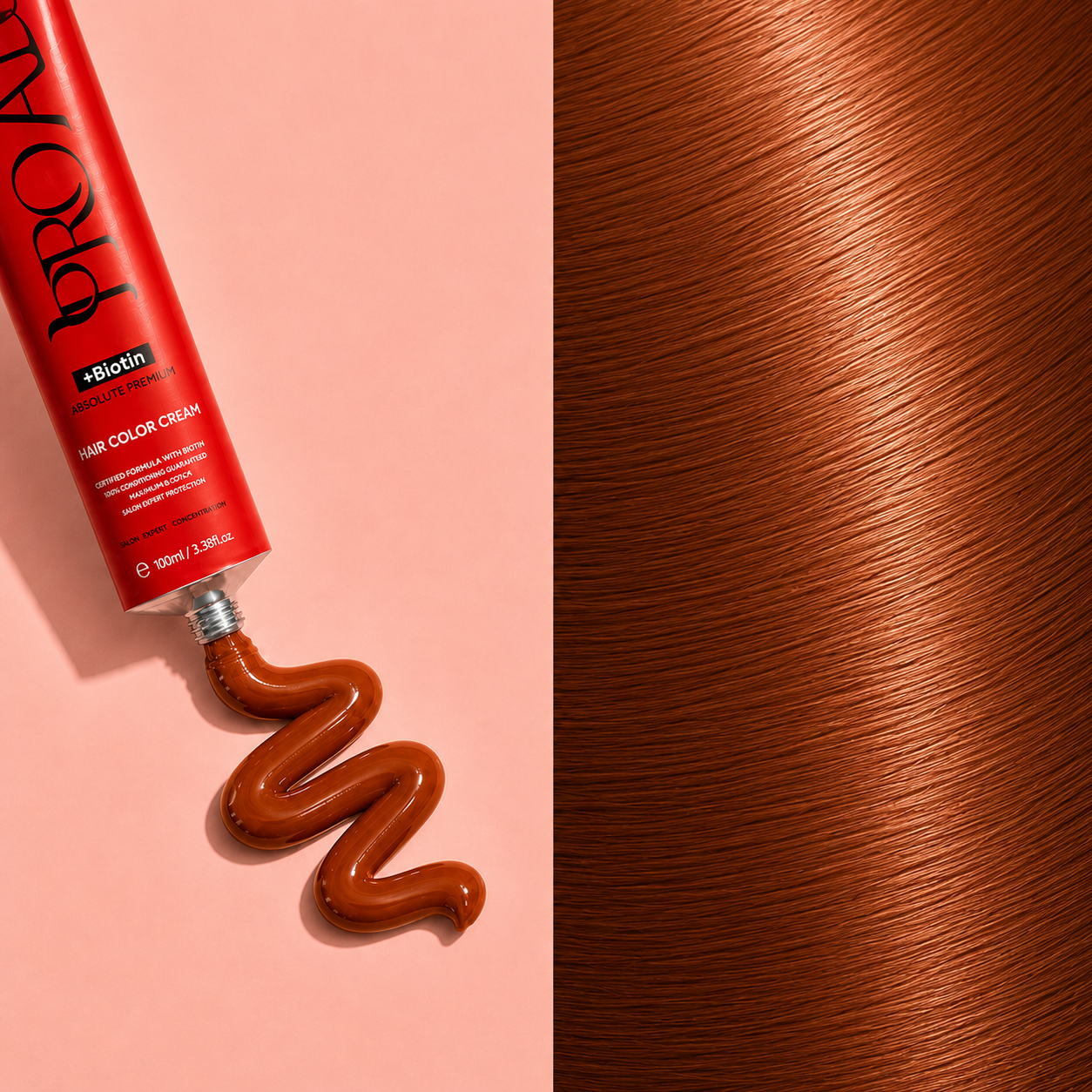 PROADS Biotin Hair Color 7.4 Medium Blonde Copper - 100ml