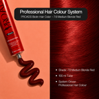 PROADS Professional Biotin Hair Color 7.6 Medium Blonde Red
