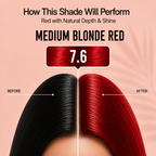 PROADS Professional Biotin Hair Color 7.6 Medium Blonde Red