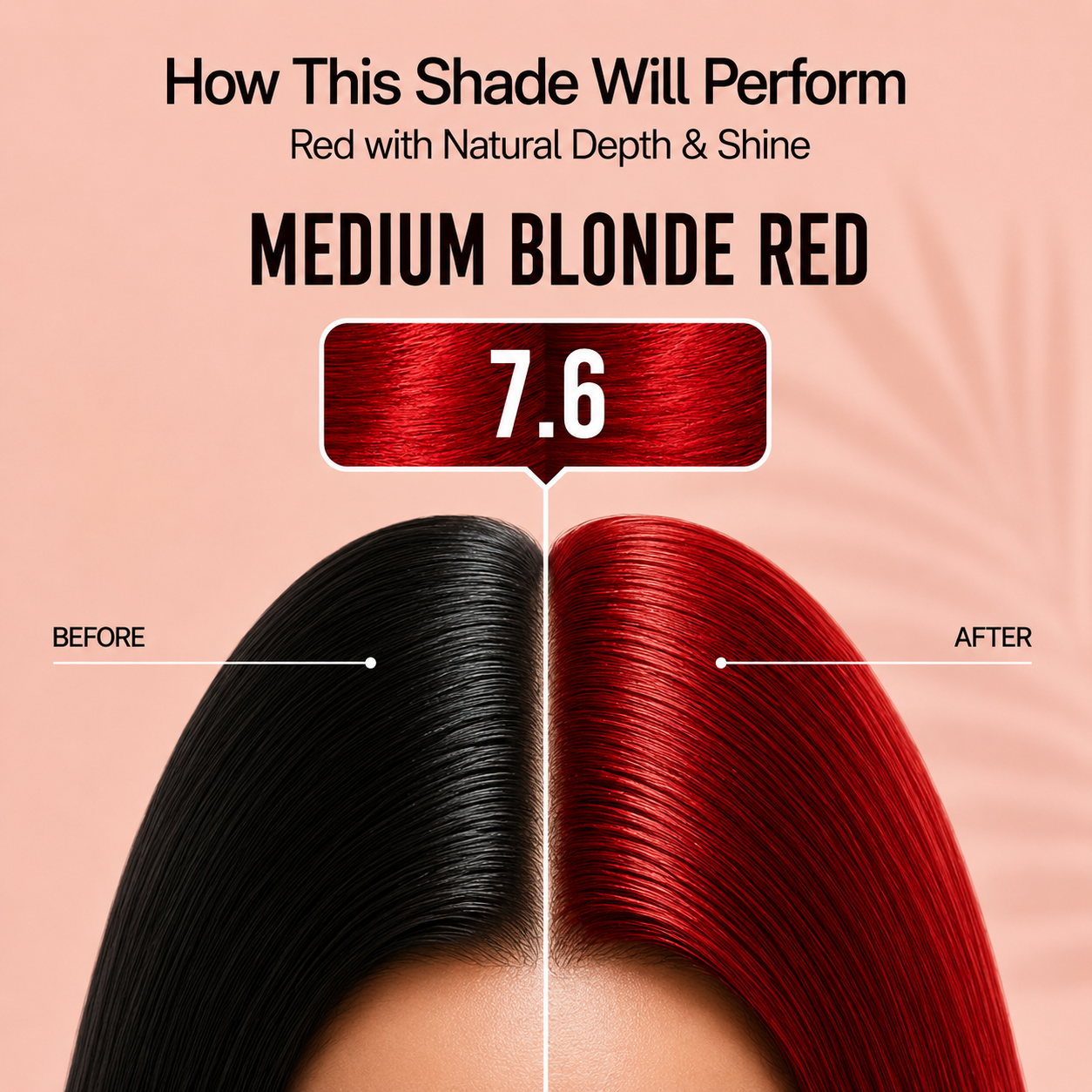 PROADS Professional Biotin Hair Color 7.6 Medium Blonde Red