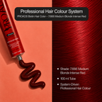 PROADS Professional Biotin Hair Color 7.666 Medium Blonde Intense Red