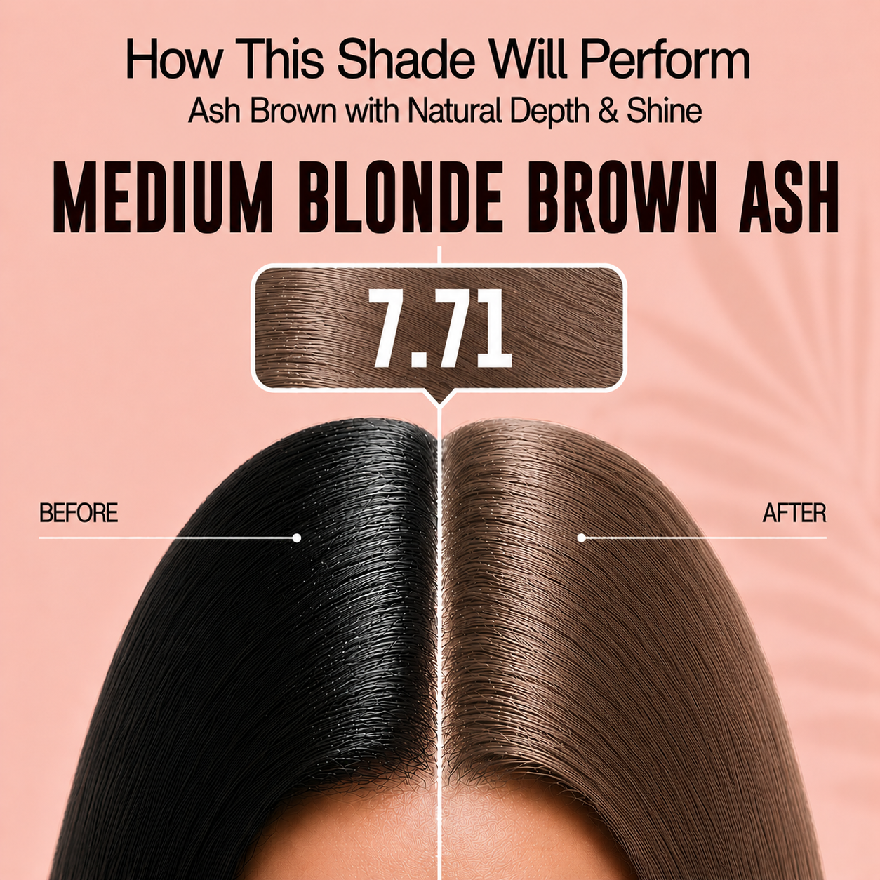 PROADS Biotin Hair Color 7.71 Medium Blonde Brown Ash