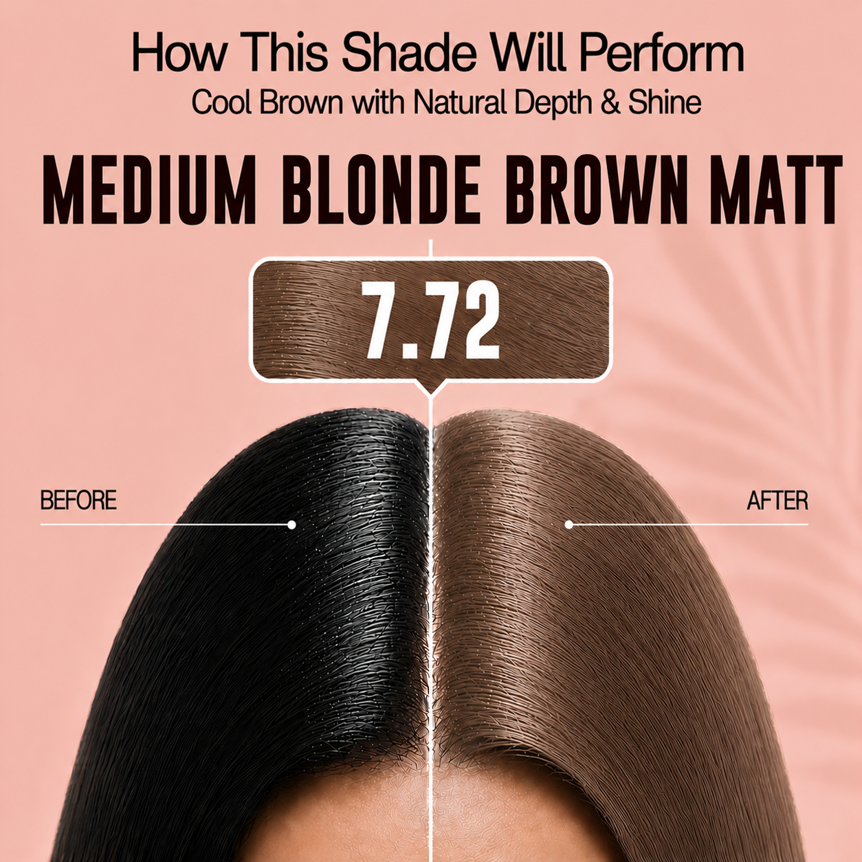 PROADS Biotin Hair Color 7.72 Medium Blonde Brown Matt