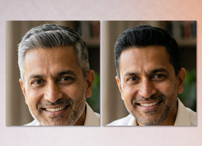 Before and after transformation