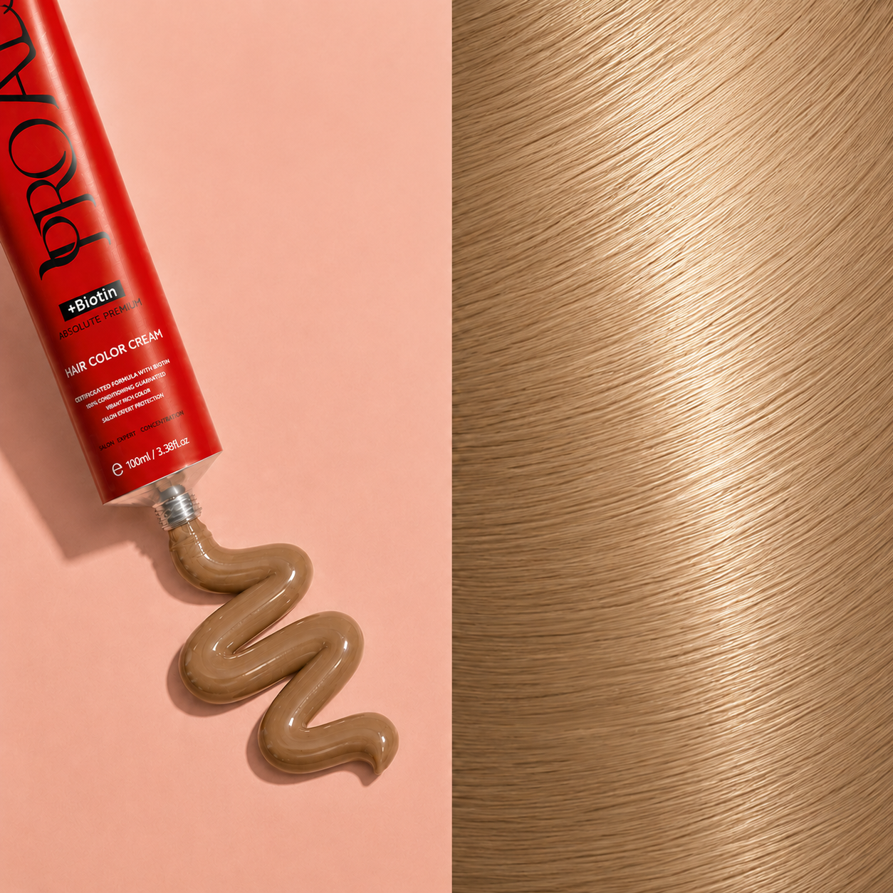 PROADS Biotin Hair Color 8.13 Light Blonde Ash Gold - 100ml