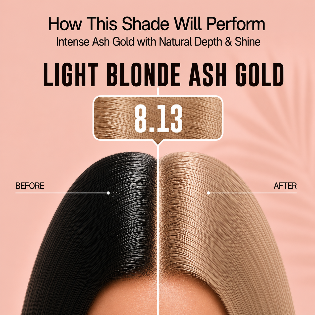 PROADS Biotin Hair Color 8.13 Light Blonde Ash Gold