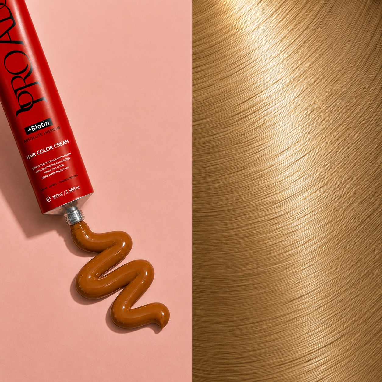 PROADS Biotin Hair Color 8.3 Light Blonde Gold - 100ml