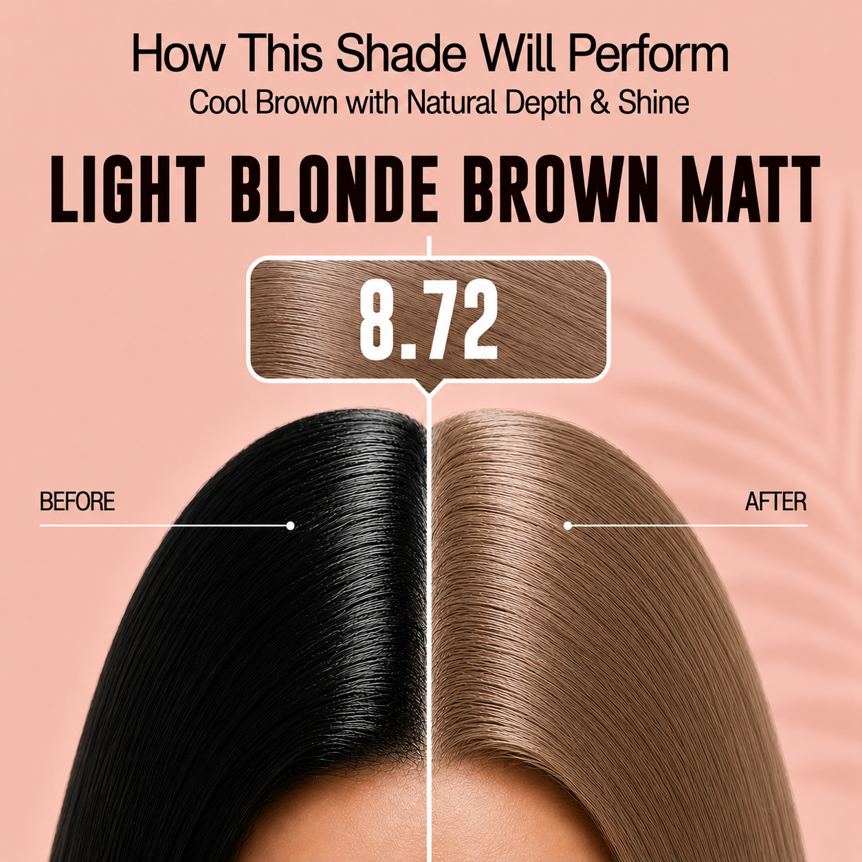 PROADS Biotin Hair Color 8.72 Light Blonde Brown Matt