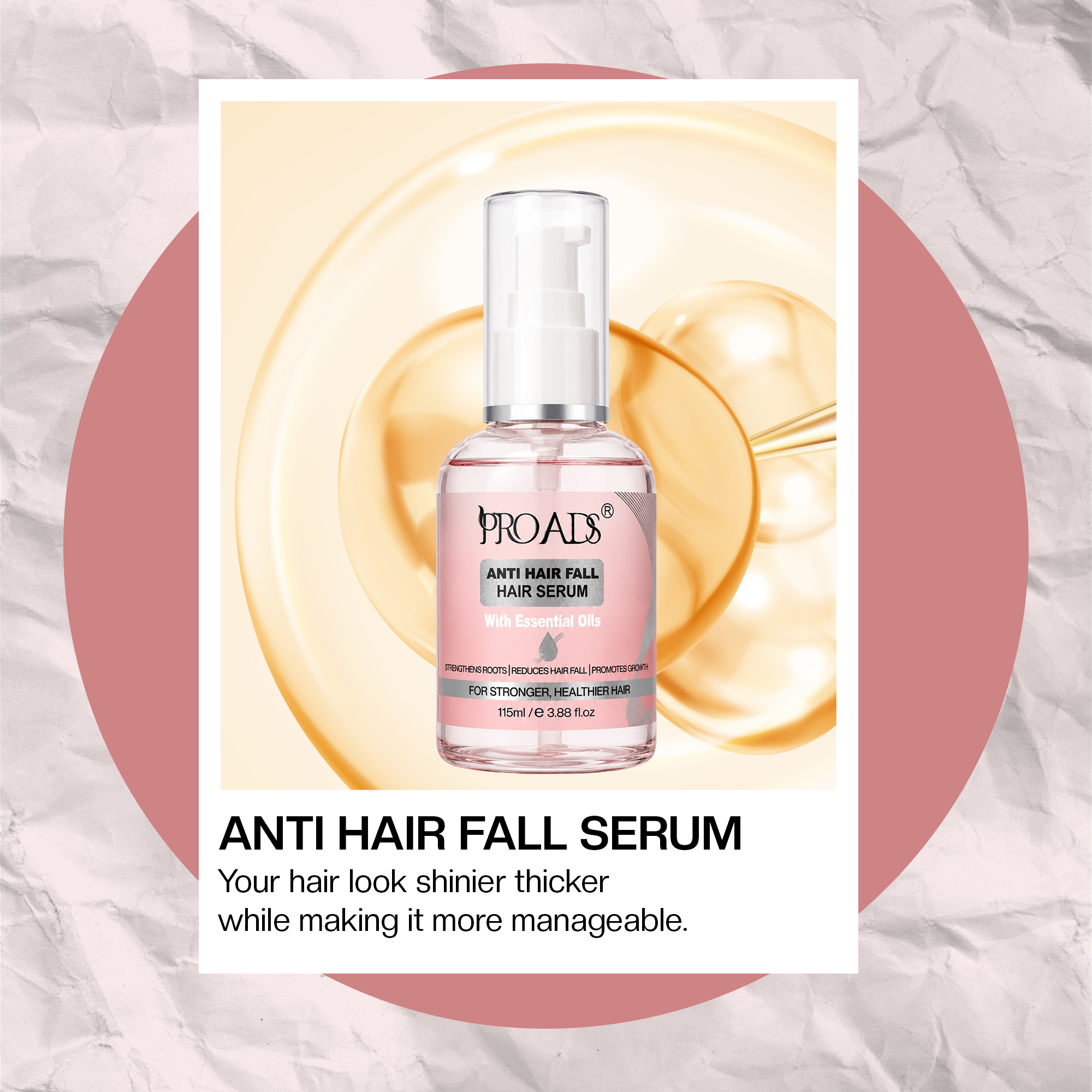 PROADS Anti Hair Fall Serum 115ml – Reduces Breakage Related Hair Fall