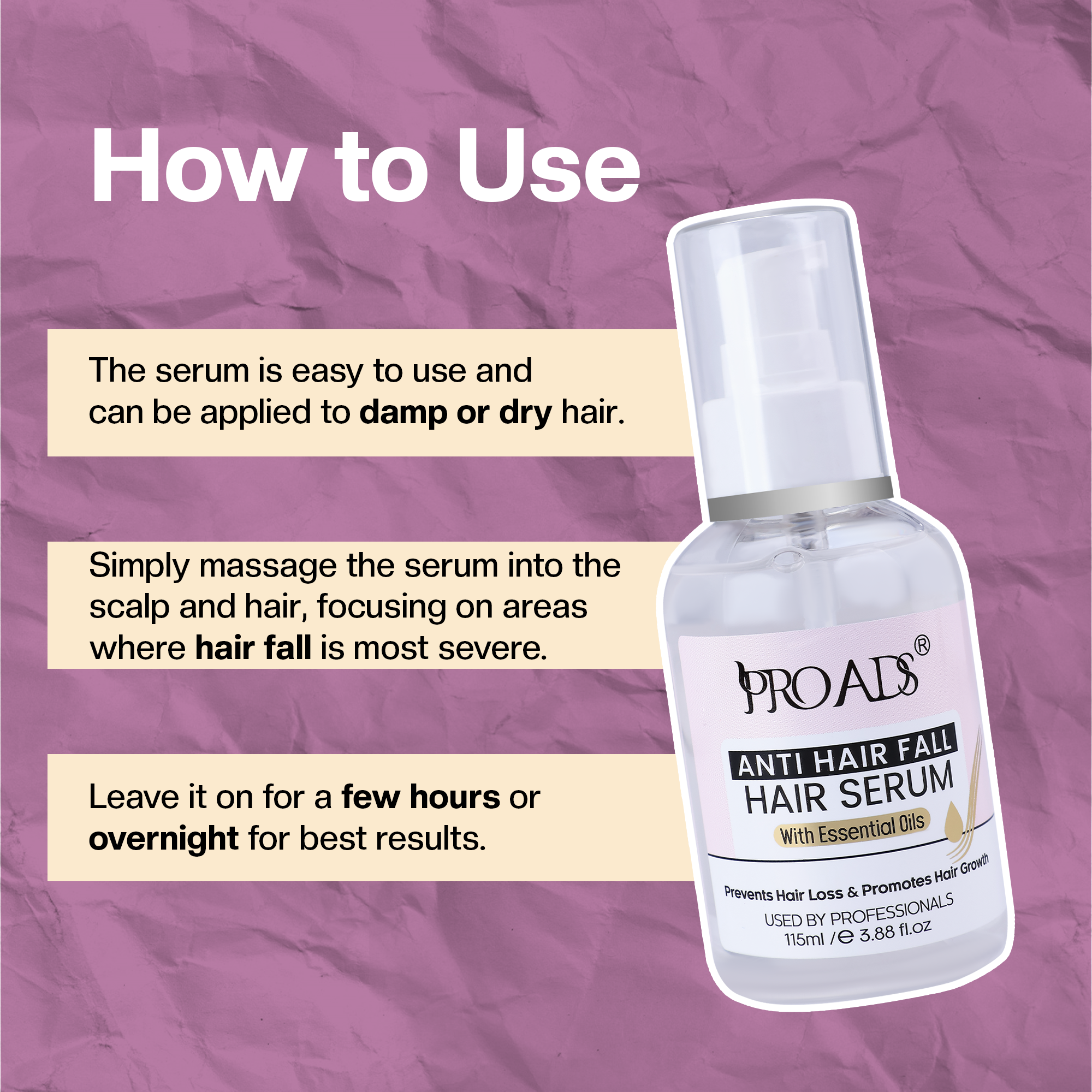 Anti Hair Fall Serum 115ml – Reduces Breakage Related Hair Fall