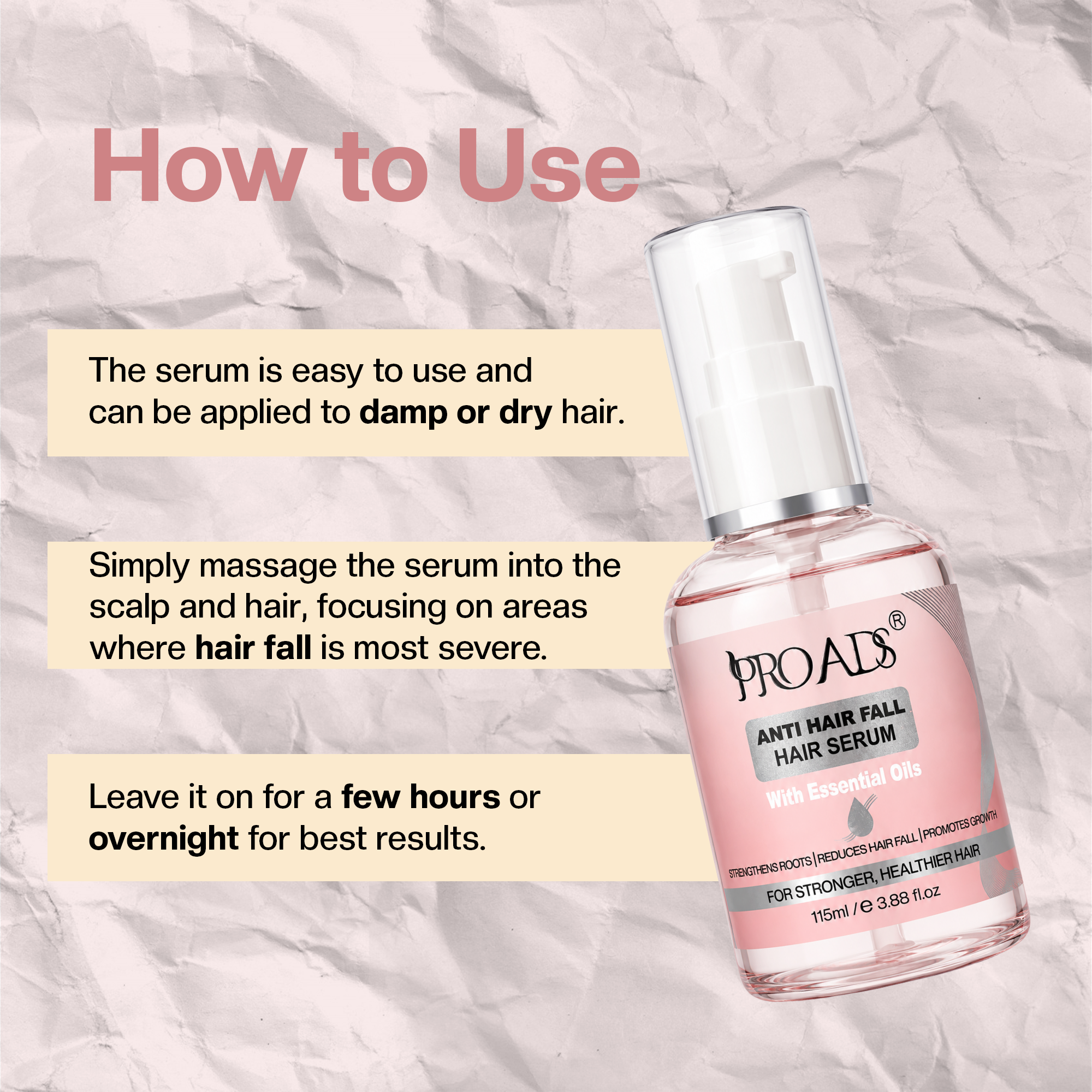 PROADS Anti Hair Fall Serum 115ml – Reduces Breakage Related Hair Fall