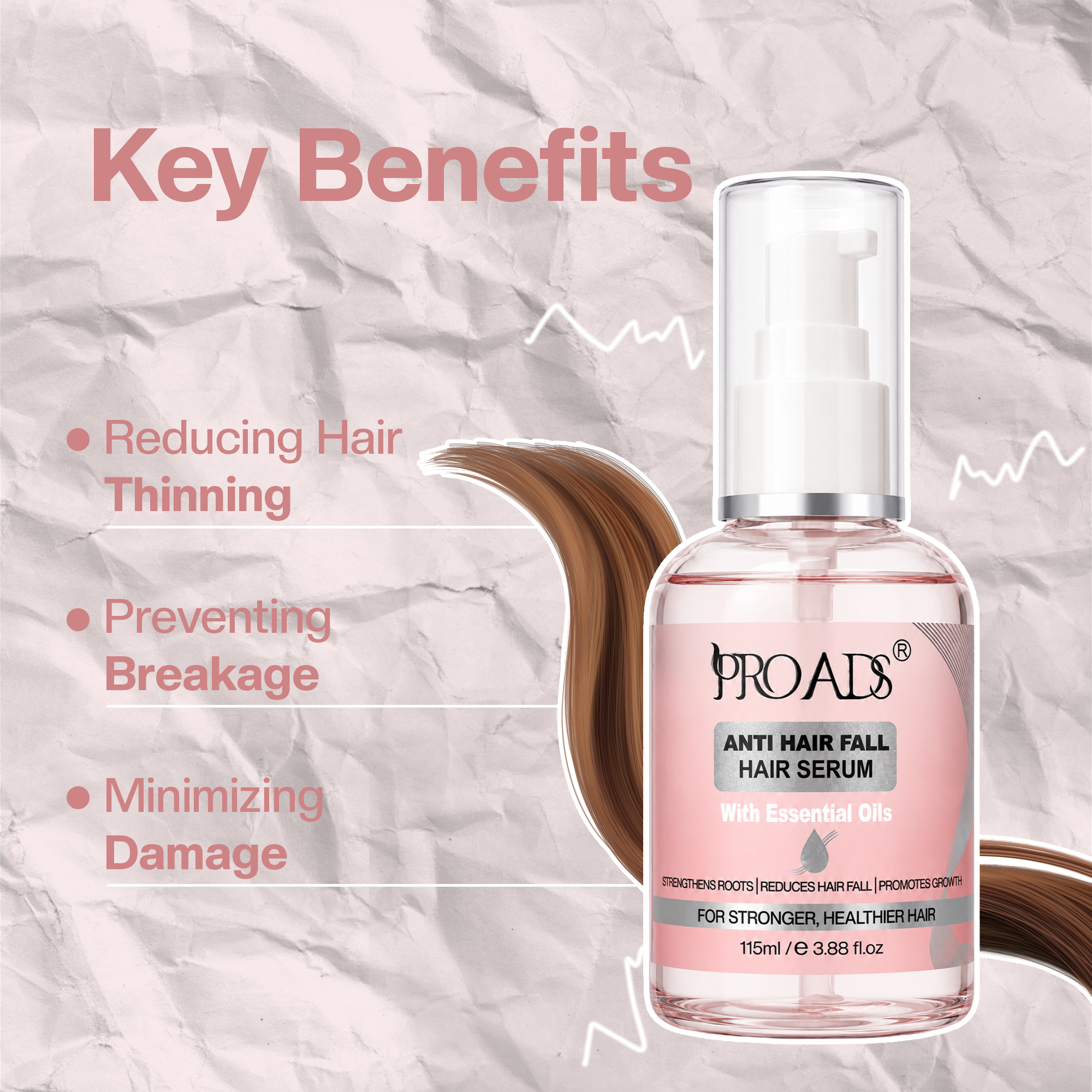 PROADS Anti Hair Fall Serum 115ml – Reduces Breakage Related Hair Fall