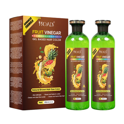 Proads Fruit Vinegar | Brown Gel Based Hair Dye - 500 ml + 500 ml