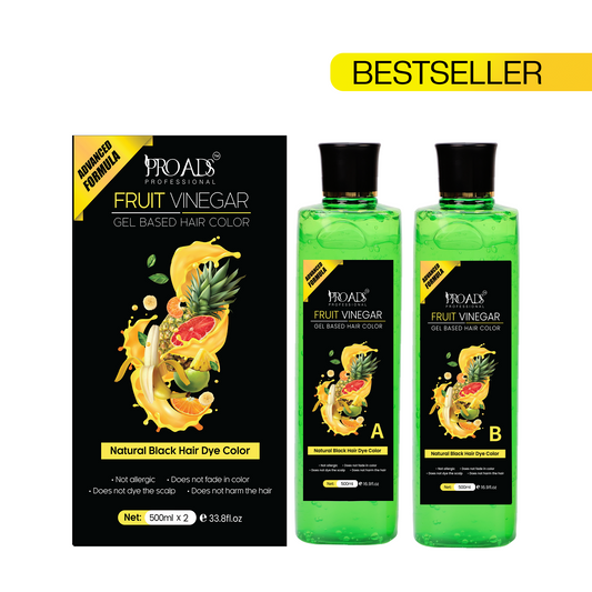 Proads Fruit Vinegar | Natural Black Gel Color - 500 ml + 500 ml