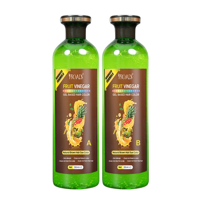 Proads Fruit Vinegar | Brown Gel Based Hair Dye - 500 ml + 500 ml