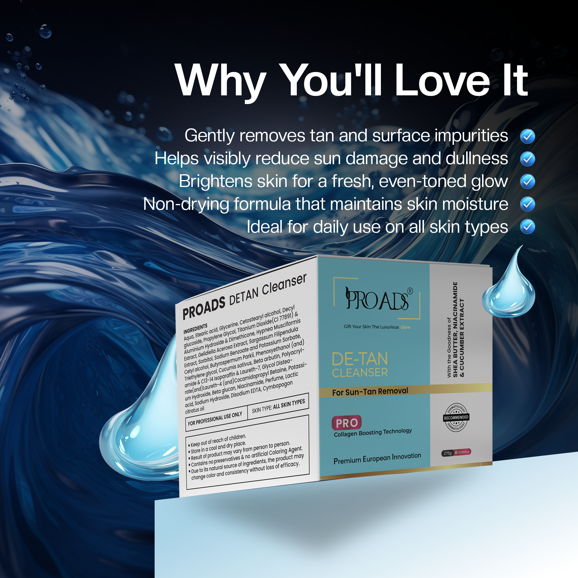 DE-TAN Cleanser 275g – Professional Salon Care