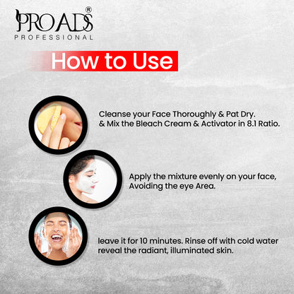 Proads Bleach Cream - 225 g + 20 ml