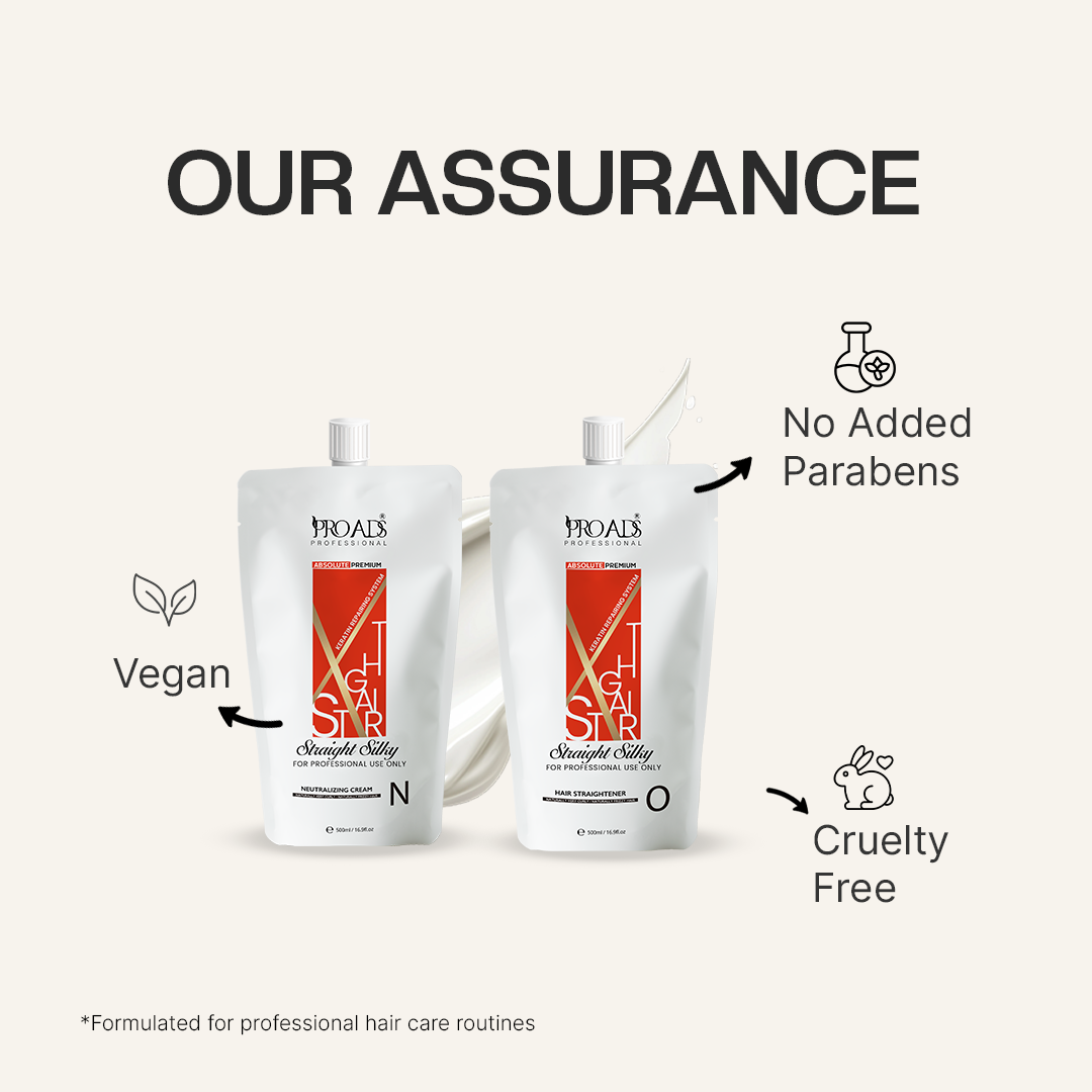 Proads Professional Straight Silky For Professional  Hair Straightening Cream & Neutralizer