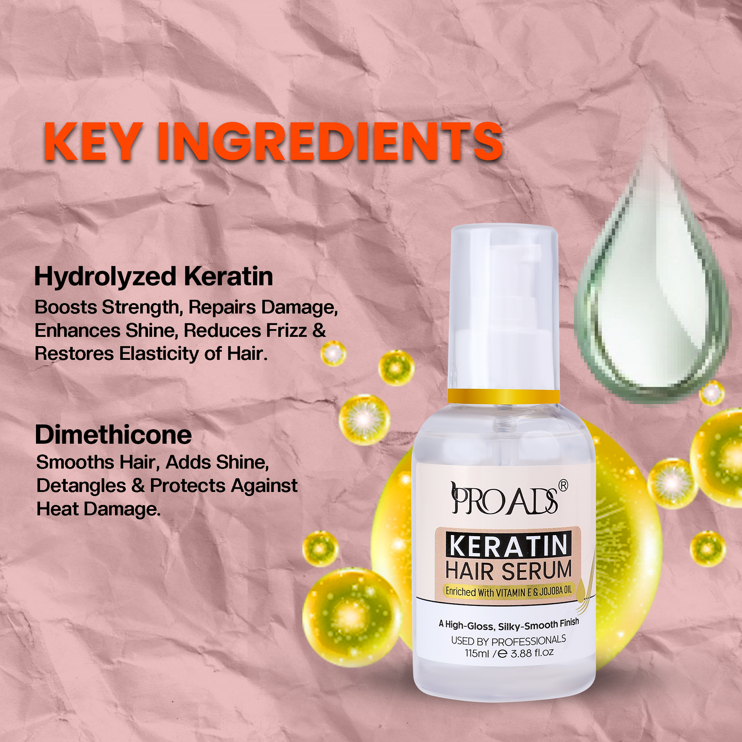Proads Keratin Hair Serum - 115 ml