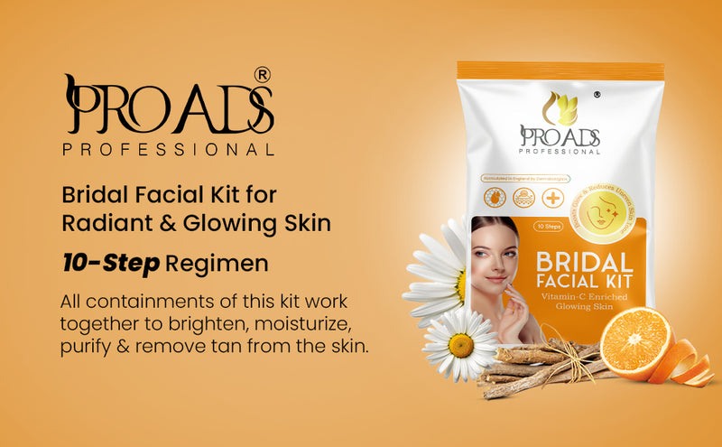Proads Bridal Facial Kit Vitamin C Enriched Glowing Skin (10-STEPS) image 1