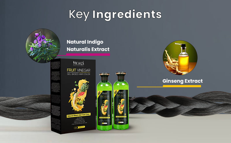 Proads Fruit Vinegar | Natural Black Gel Color - 500 ml + 500 ml image 3