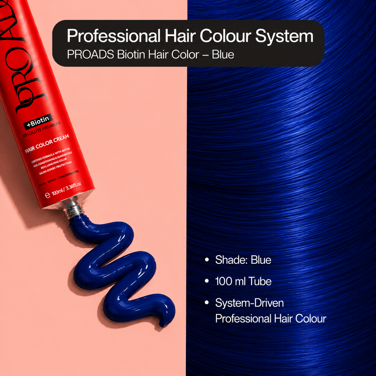 PROADS Professional Biotin Hair Color Blue Corrector
