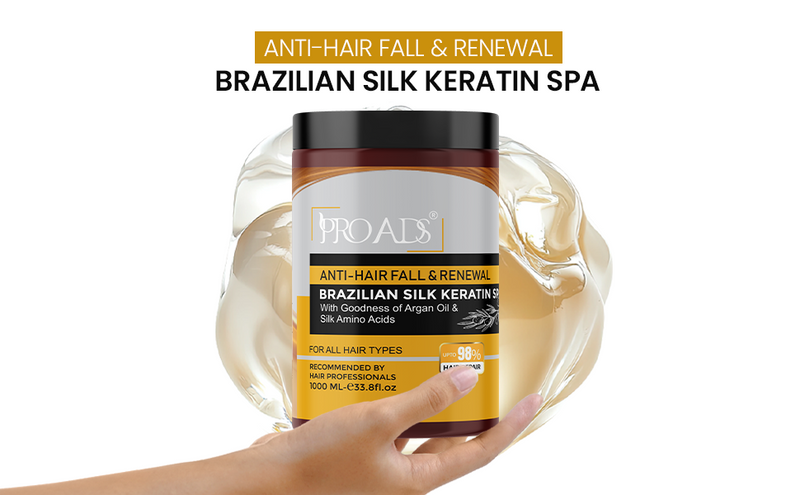 Proads Anti Hair Fall & Renewal Brazilian Silk Keratin Spa - 1000Ml image 1
