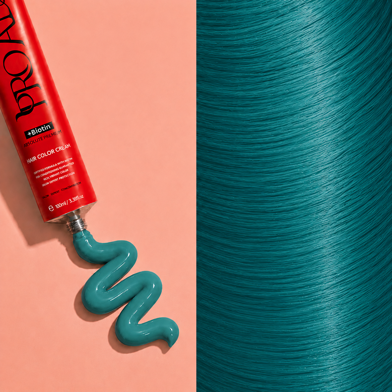 PROADS Professional Biotin Hair Color Lake Blue Green - 100ml