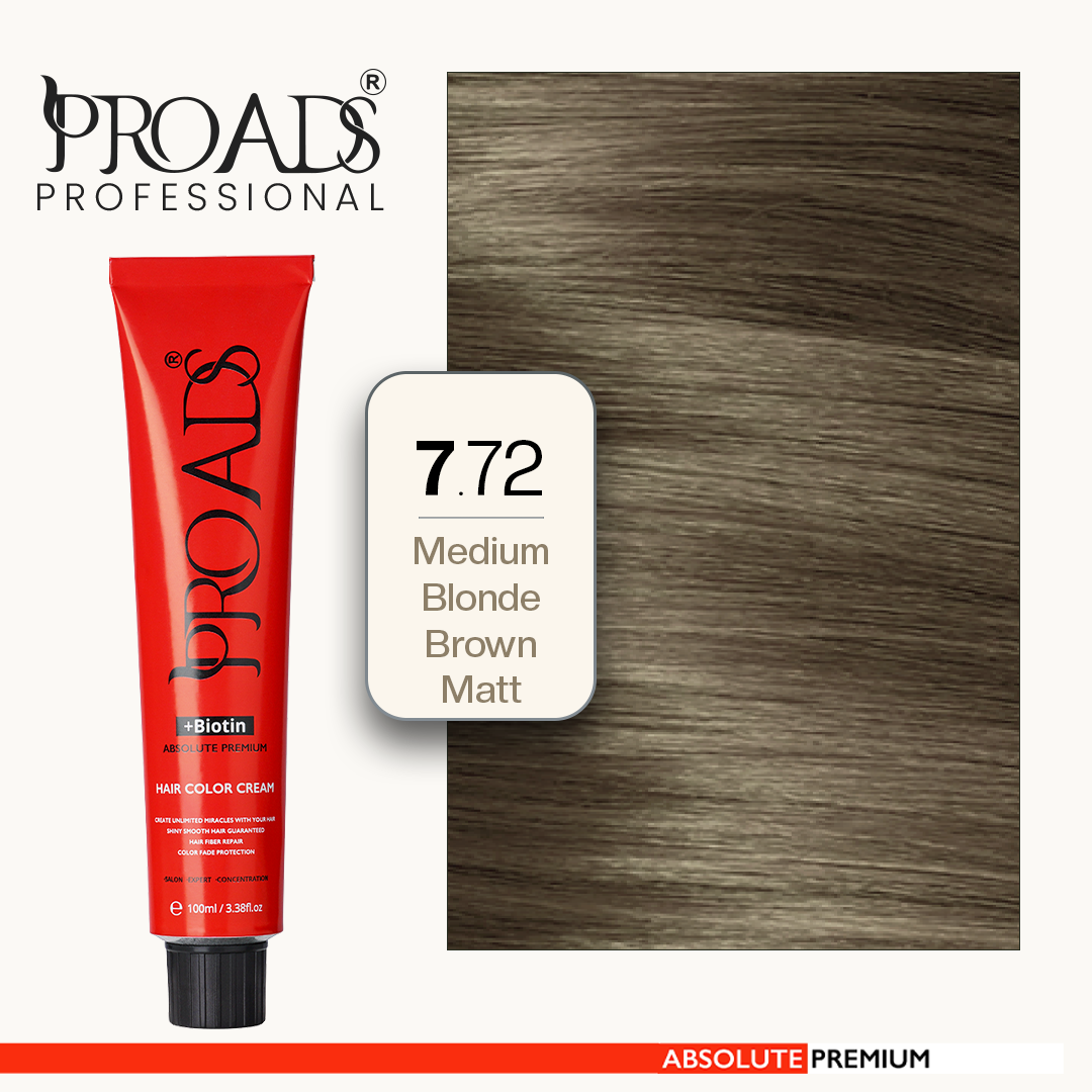 Proads Hair Color Cream 7.72 - 100 ml