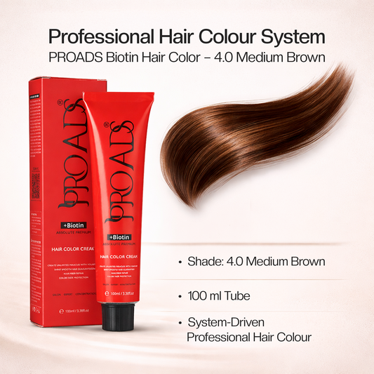 PROADS Biotin Hair Color 4.0 Medium Brown
