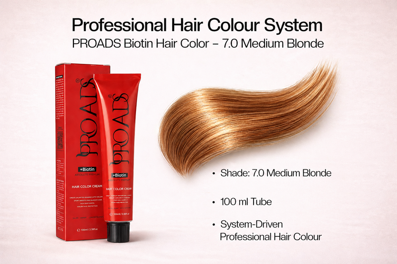 PROADS Biotin Hair Color 7.0 Medium Blonde image 1