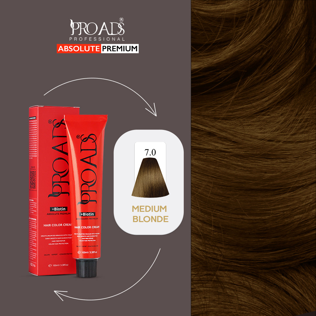 PROADS HAIR COLOR CREAM 7.0