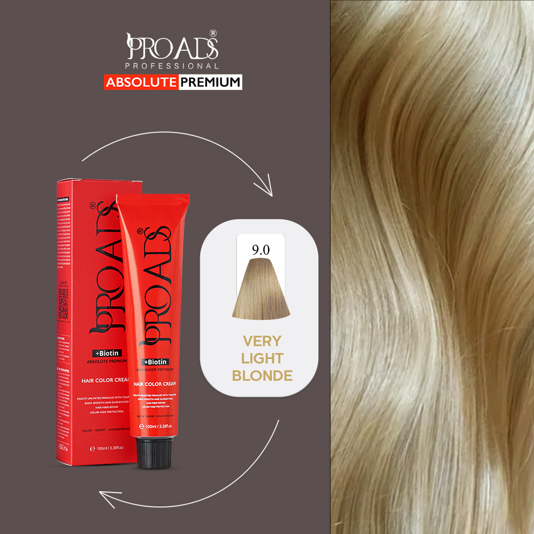 PROADS HAIR COLOR CREAM 9.0