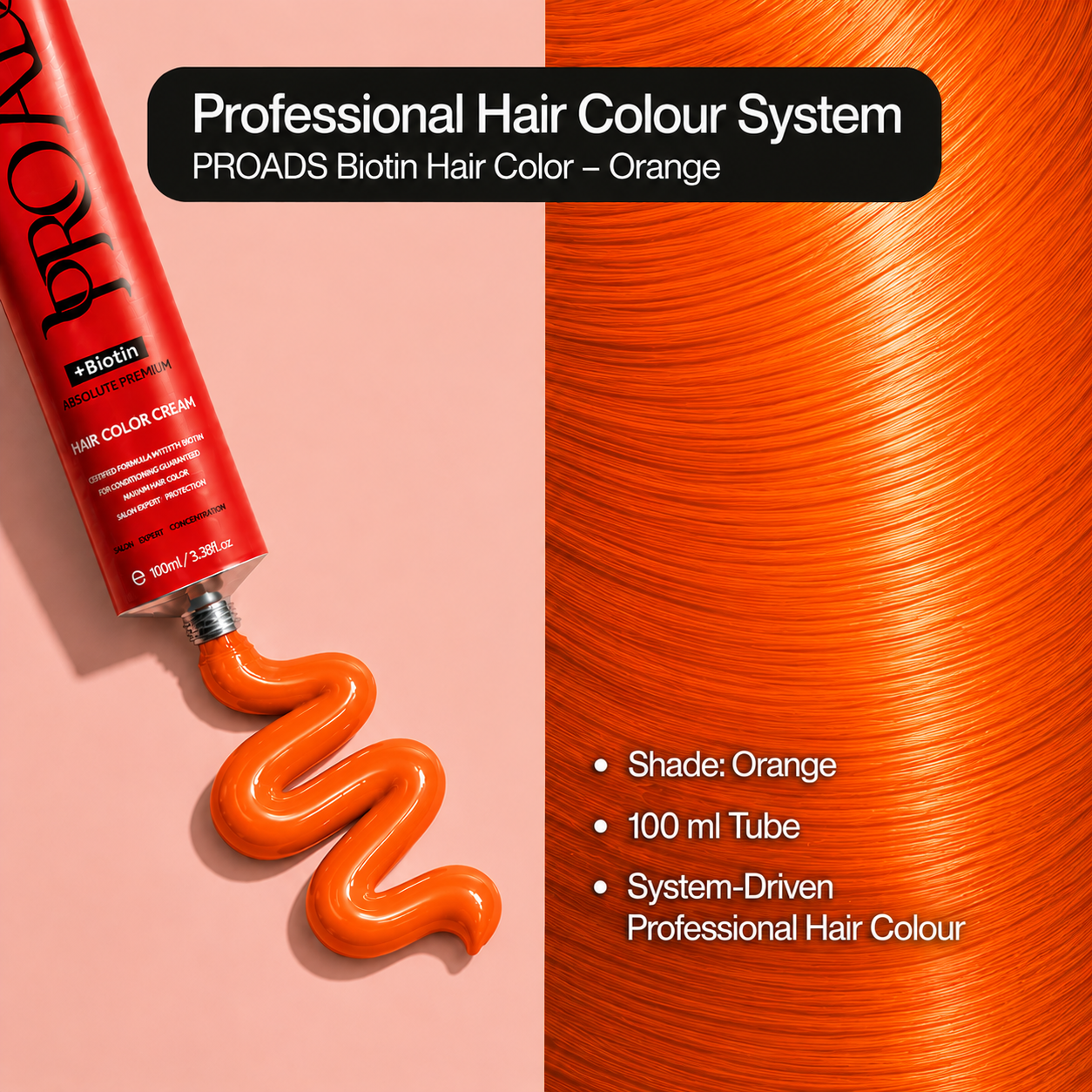 PROADS Professional Biotin Hair Color Orange Corrector