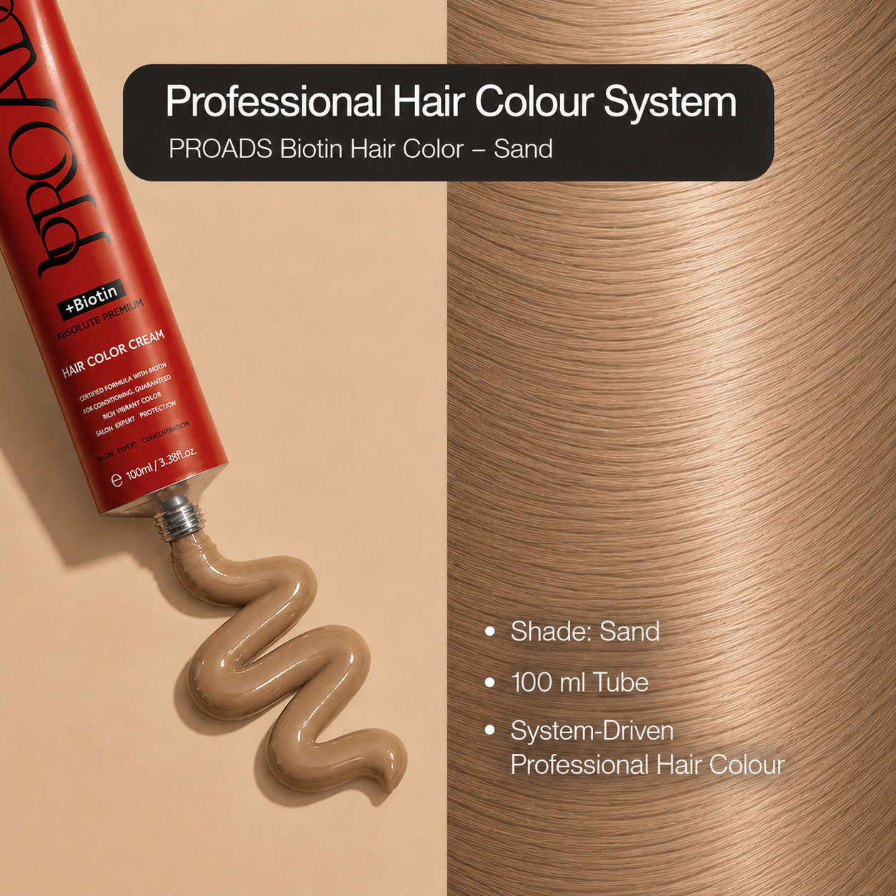 PROADS Professional Biotin Hair Color Sand