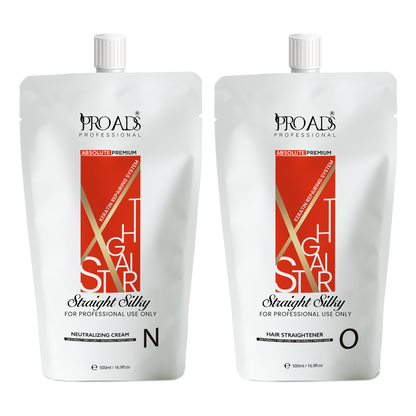 Proads Professional Straight Silky For Professional  Hair Straightener Cream & Neutralizer