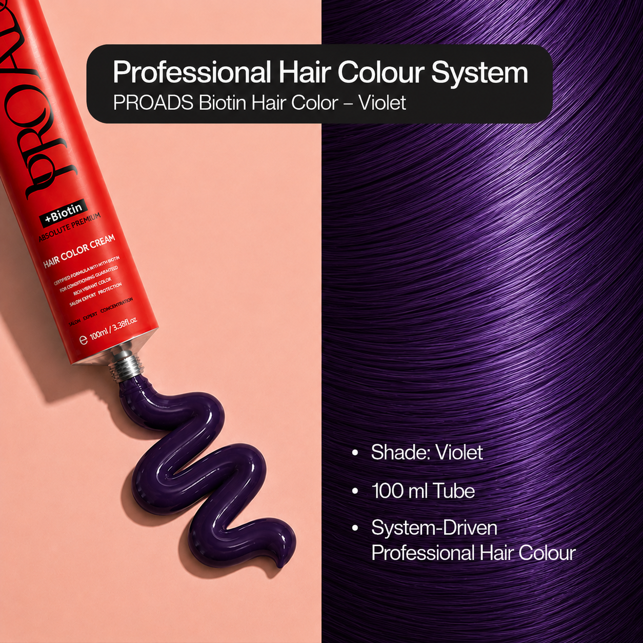 PROADS Professional Biotin Hair Color Violet Corrector