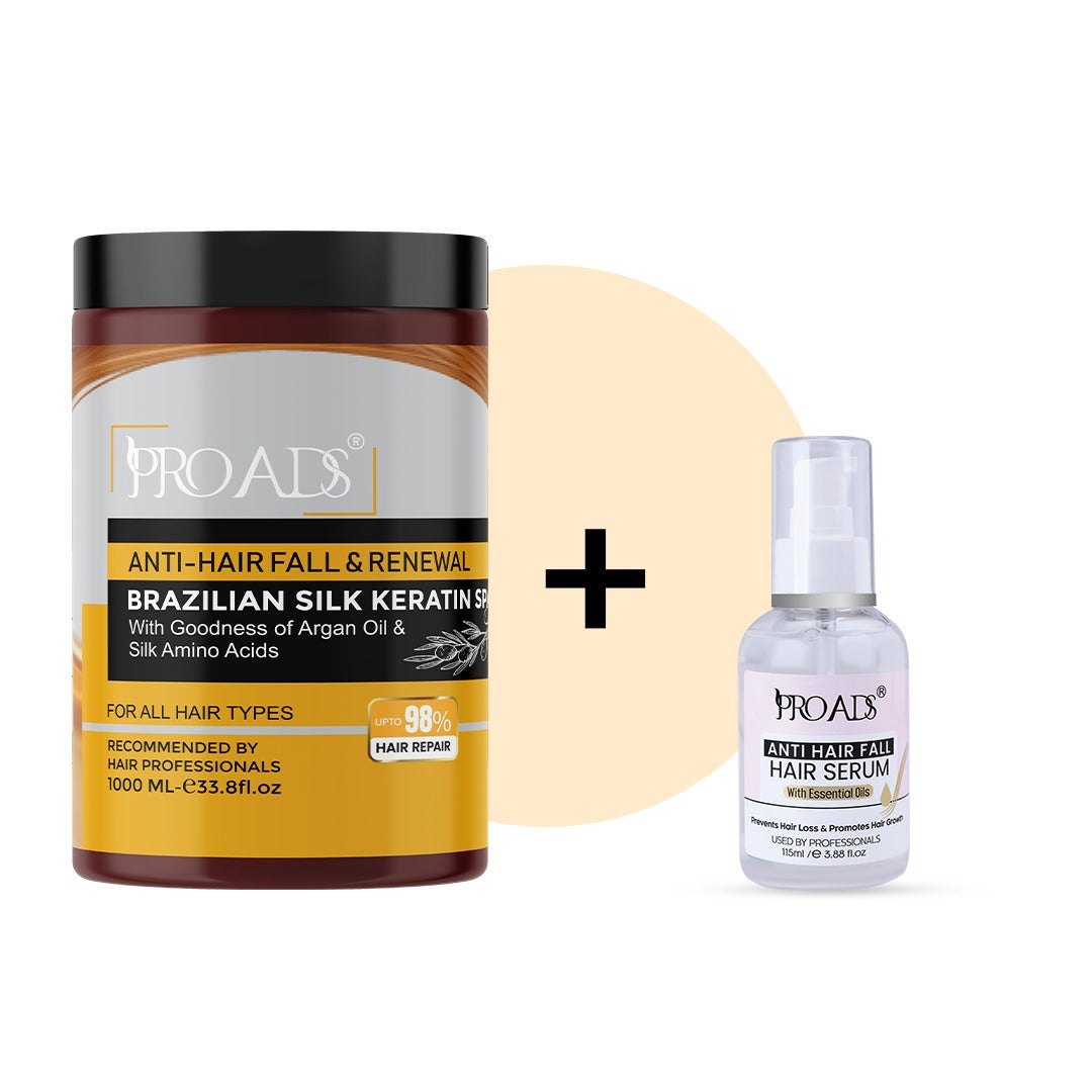 Brazilian Silky Keratin Spa + Anti Hair Fall Serum