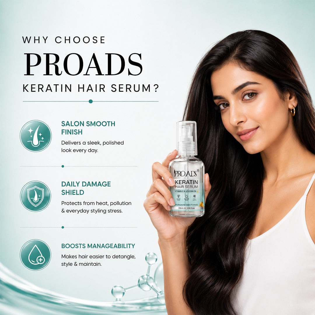 PROADS Keratin Serum 115ml – Frizz Control & Shine