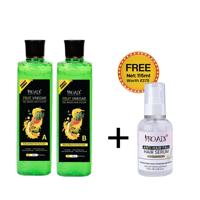 Proads Fruit Vinegar | Natural Black Gel Color - 500 ml + 500 ml image 2