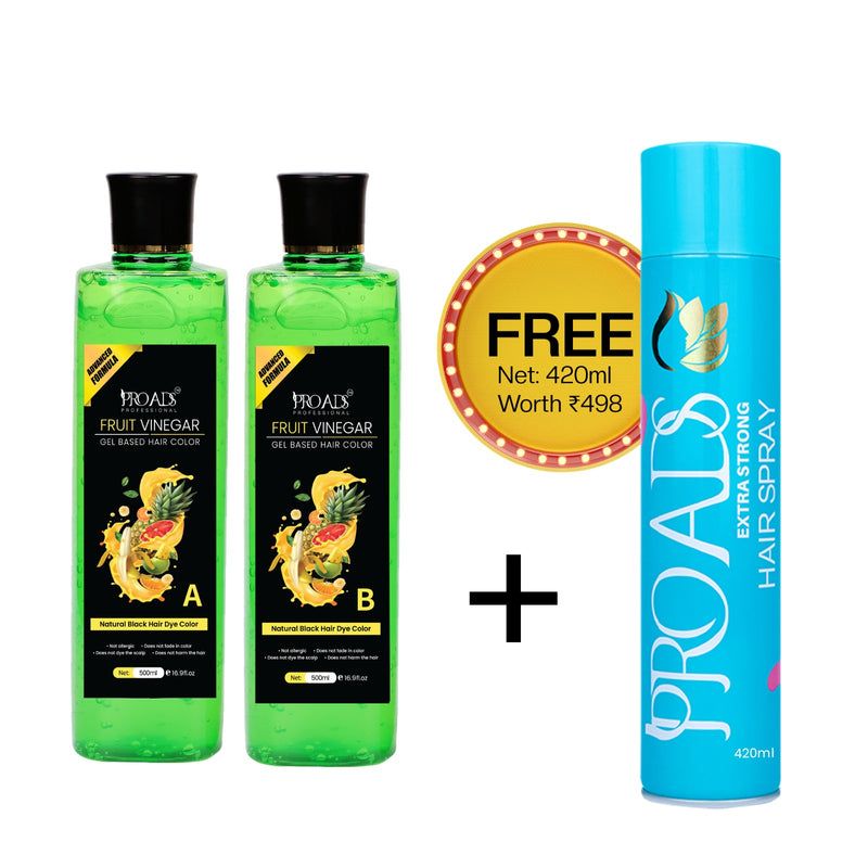 Proads Fruit Vinegar | Natural Black Gel Color - 500 ml + 500 ml image 1