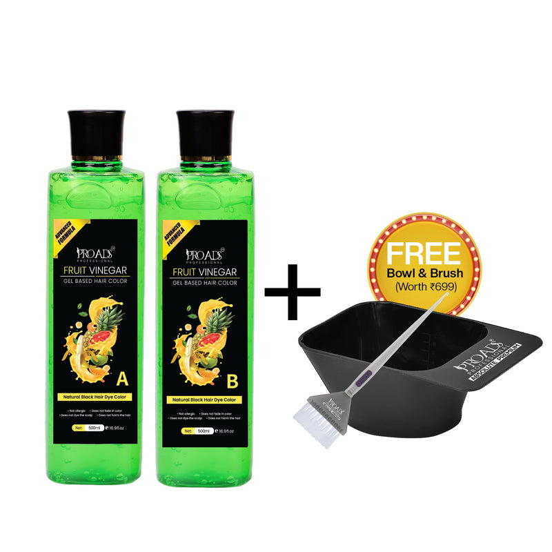 Proads Fruit Vinegar | Natural Black Gel Color - 500 ml + 500 ml image 4